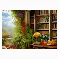Room Interior Library Books Bookshelves Reading Literature Study Fiction Old Manor Book Nook Reading Large Glasses Cloth by Posterlux