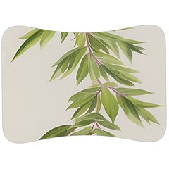 Watercolor Leaves Branch Nature Plant Growing Still Life Botanical Study Velour Seat Head Rest Cushion by Posterlux