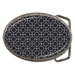 Geometric Pattern Design White Belt Buckles by Maspions