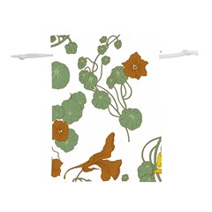 Nasturtium Flower Plant Leaves Lightweight Drawstring Pouch (l) by Maspions
