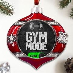 Gym Mode Metal Snowflake And Bell Red Ornament by Store67