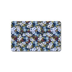 Blue Flowers Blue Flowers 2 Magnet (name Card) by DinkovaArt
