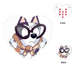 Bluey Funny Playing Cards Single Design (heart) by avitendut