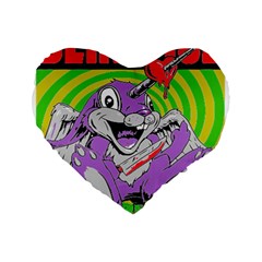 Blink 182 Standard 16  Premium Flano Heart Shape Cushions by avitendut