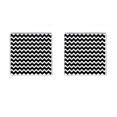 Wave Pattern Wavy Halftone Cufflinks (square) by Maspions