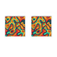 Paper Cut Abstract Pattern Cufflinks (square) by Maspions