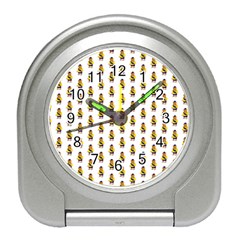 Teddy Pattern Travel Alarm Clock by designsbymallika