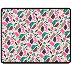 Multi Colour Pattern Two Sides Fleece Blanket (medium) by designsbymallika