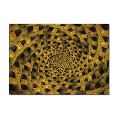 Spiral Symmetry Geometric Pattern Black Backgrond Sticker A4 (10 Pack) by dflcprintsclothing