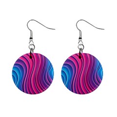 Spiral Swirl Pattern Light Circle Mini Button Earrings by Ndabl3x