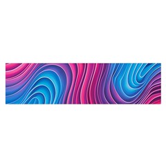 Spiral Swirl Pattern Light Circle Oblong Satin Scarf (16  X 60 ) by Ndabl3x