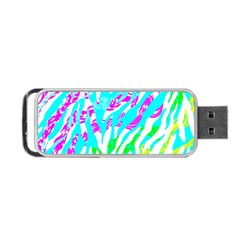 Animal Print Bright Abstract Portable Usb Flash (two Sides) by Ndabl3x