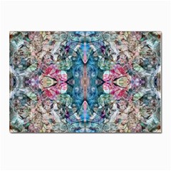 Turquoise Arabesque Postcard 4 x 6  (pkg Of 10) by kaleidomarblingart