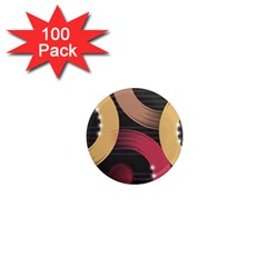 Circle Colorful Shine Line Pattern Geometric 1  Mini Magnets (100 Pack)  by Proyonanggan