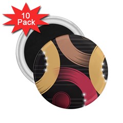 Circle Colorful Shine Line Pattern Geometric 2 25  Magnets (10 Pack)  by Proyonanggan