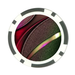 Texture Abstract Curve  Pattern Red Poker Chip Card Guard by Proyonanggan