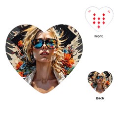 Colorful Model Playing Cards Single Design (heart) by Sparkle