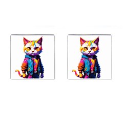 Wild Cat Cufflinks (square) by Sosodesigns19