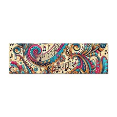 Paisley Print Musical Notes Sticker (bumper) by RiverRootz