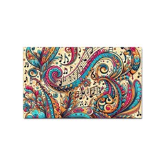 Paisley Print Musical Notes Sticker Rectangular (10 Pack) by RiverRootz