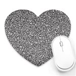 Fuck You Phrase Sketchy Drawing Motif Random Pattern Black Backgrond Heart Mousepad Front
