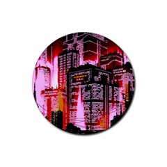 Cybercity Rubber Coaster (round) by Sparkle