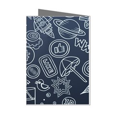 Internet Planet Drink Computer Mini Greeting Cards (pkg Of 8) by Proyonanggan