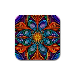 Schwarz Bunt Rubber Square Coaster (4 Pack) by 2607694c