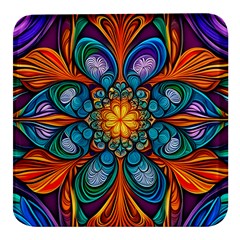 Schwarz Bunt Square Glass Fridge Magnet (4 Pack) by 2607694c