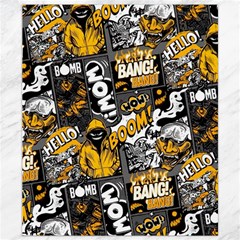 Boom Bang Art Crazy Drawing Graffiti Hello Retro Sayings Yellow Canvas 8  X 10  by Bedest