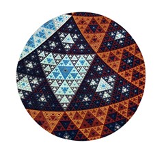 Fractal Triangle Geometric Abstract Pattern Mini Round Pill Box (pack Of 3) by Cemarart