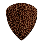 Tiger Skin Art Pattern Square Wood Guitar Pick Holder Case And Picks Set Pick