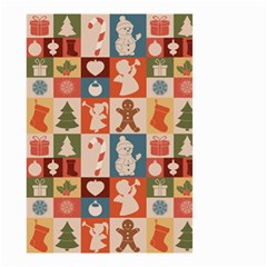 Cute Christmas Seamless Pattern Vector  - Small Garden Flag (two Sides) by Ket1n9