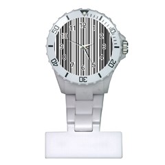 Barcode Pattern Plastic Nurses Watch by Ket1n9