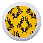 Yellow Regal Filagree Pattern Dento Box with Mirror Front
