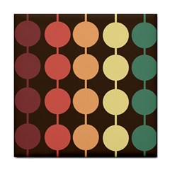 Pattern Circle Retro Design Tile Coaster by Loisa77