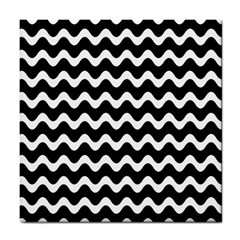 Wave Pattern Wavy Halftone Tile Coaster by Loisa77