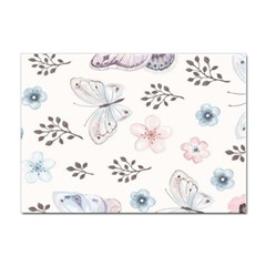 Butterflies Cute Flower Pastel Pattern Sticker A4 (10 Pack) by Loisa77