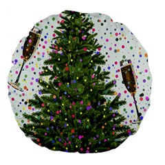 New Year S Eve New Year S Day Large 18  Premium Round Cushions by Ket1n9