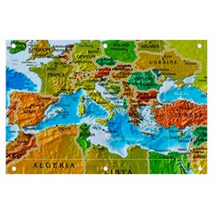 World Map Banner And Sign 6  X 4  by Ket1n9