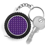 White pentacle and purple pattern Measuring Tape Front