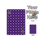 White pentacle and purple pattern Playing Cards 54 Designs (Mini) Front - SpadeQ
