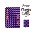 White pentacle and purple pattern Playing Cards 54 Designs (Mini) Front - Joker2