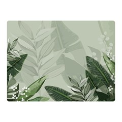Banana Leaf Plant Pattern Two Sides Premium Plush Fleece Blanket (mini) by anzea