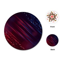 Illustrations Space Purple Playing Cards Single Design (round) by anzea