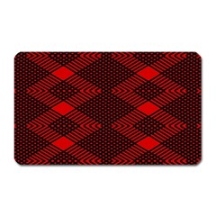 Pattern Black Red Magnet (rectangular) by 2607694c