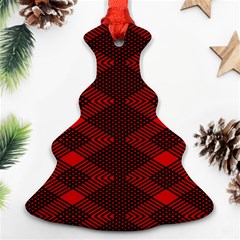 Pattern Black Red Ornament (christmas Tree)  by 2607694c