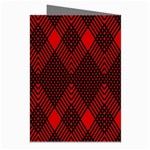 pattern red black, Greeting Cards (Pkg of 8) Right