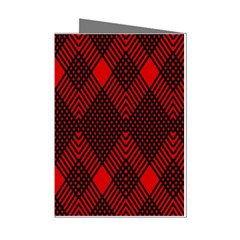 Pattern Red Black, Mini Greeting Cards (pkg Of 8) by 2607694c