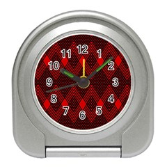 Pattern Red Black, Travel Alarm Clock by 2607694c